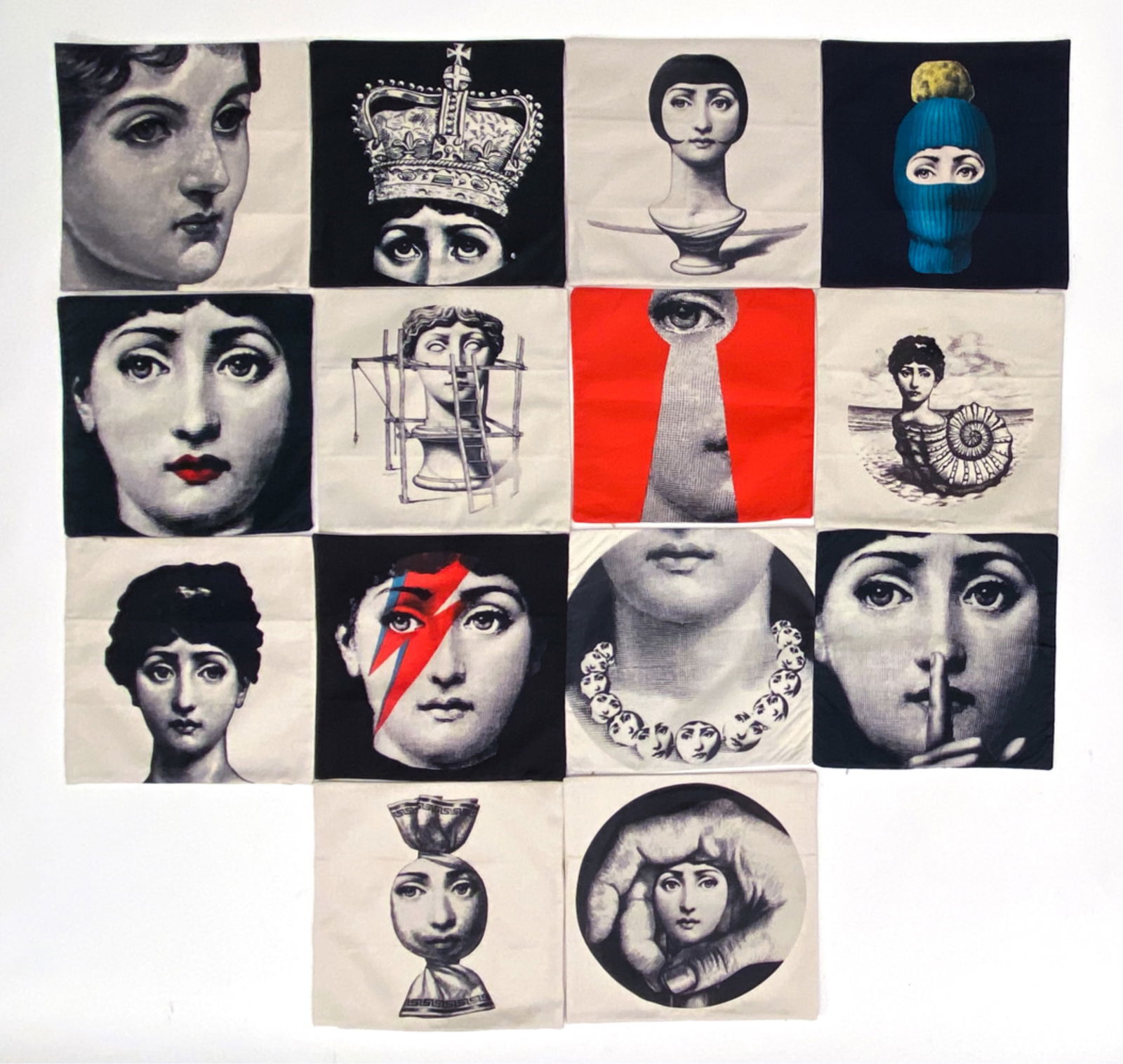 (14) VINTAGE FORNASETTI STYLE PILLOW SHAMS (1 of 16)