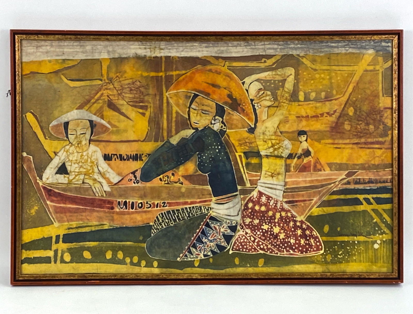 PICTORIAL BATIK, SIGNED LEE (1 of 5)