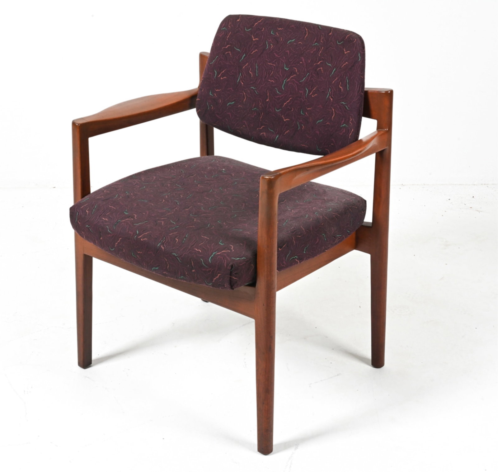 ATTR. JENS RISOM SCULPTED WALNUT ARMCHAIR (1 of 15)