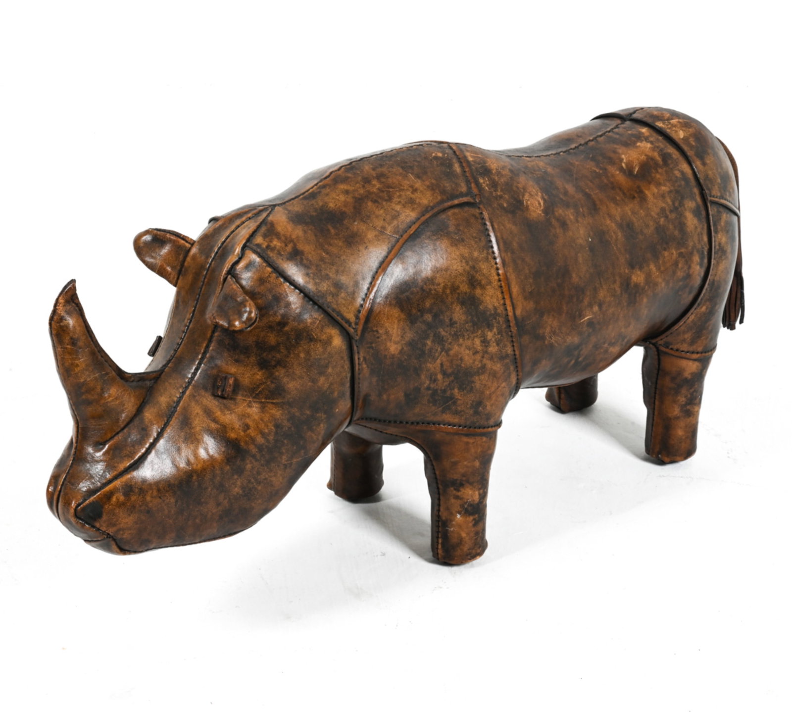 DIMITRI OMERSA LEATHER RHINOCEROS FOOTSTOOL (1 of 18)