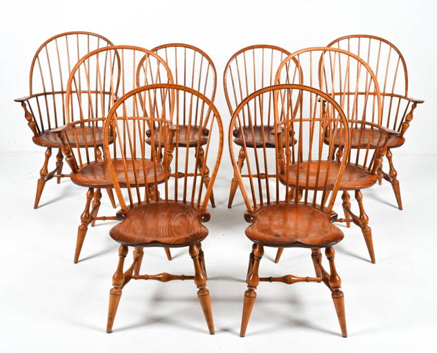 8) Dimes Craft Made Bowback Windsor Chairs
