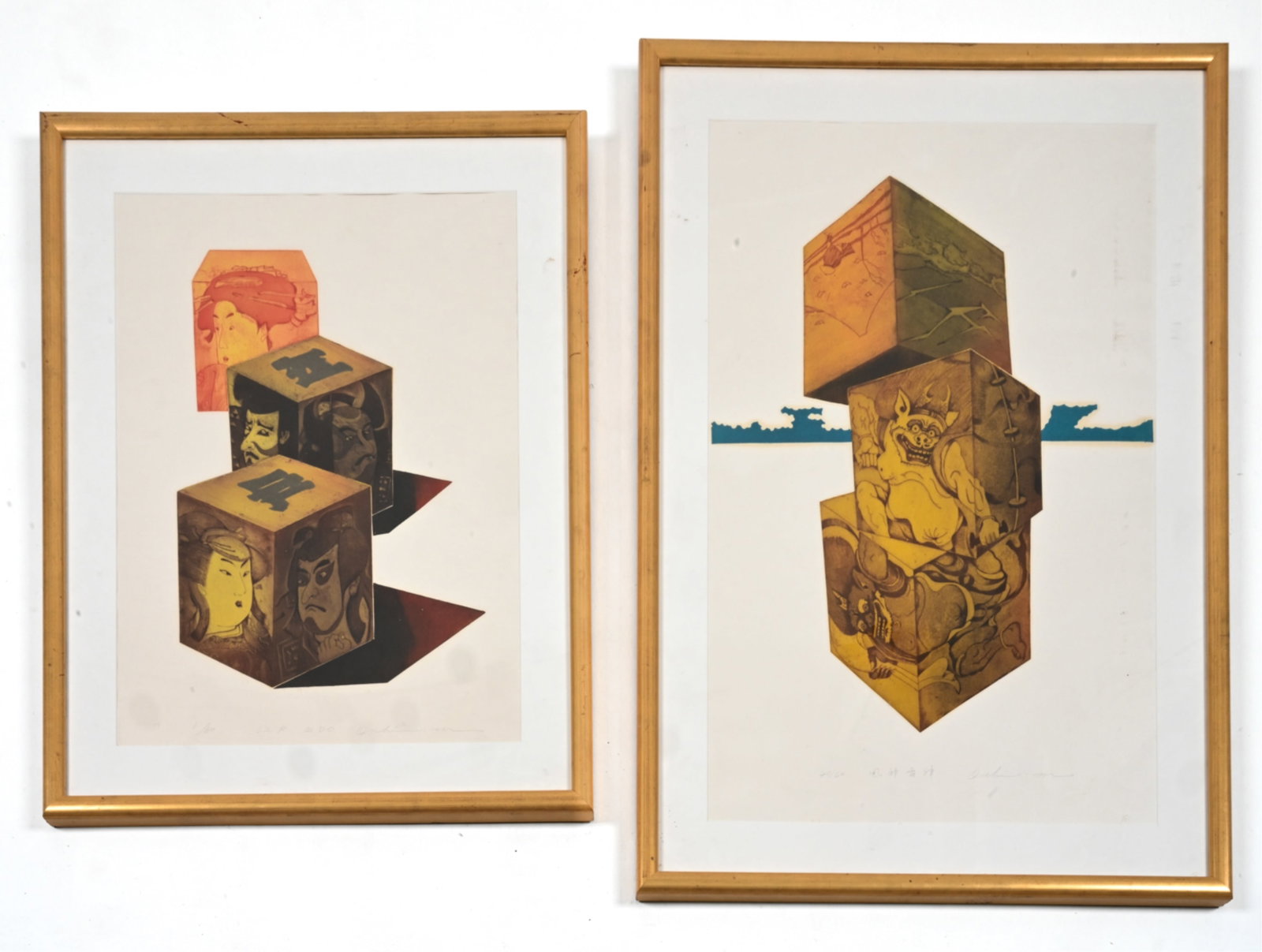 (2) MAKOTO OUCHI, JAPAN (1929-1989) COLOR ETCHINGS (1 of 10)