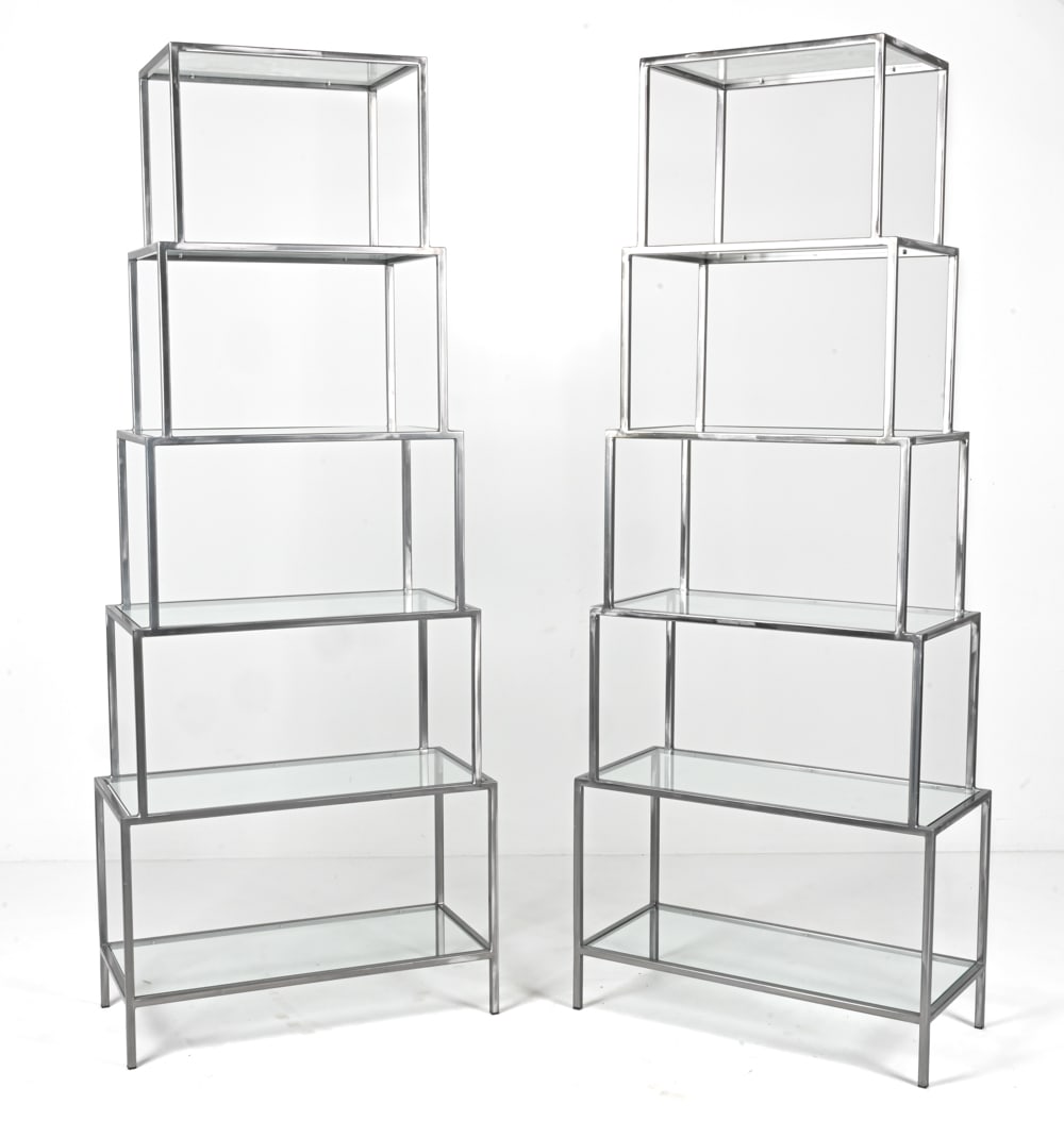 PAIR OF CONTEMPORARY GRADUATED ETAGERES (1 of 13)