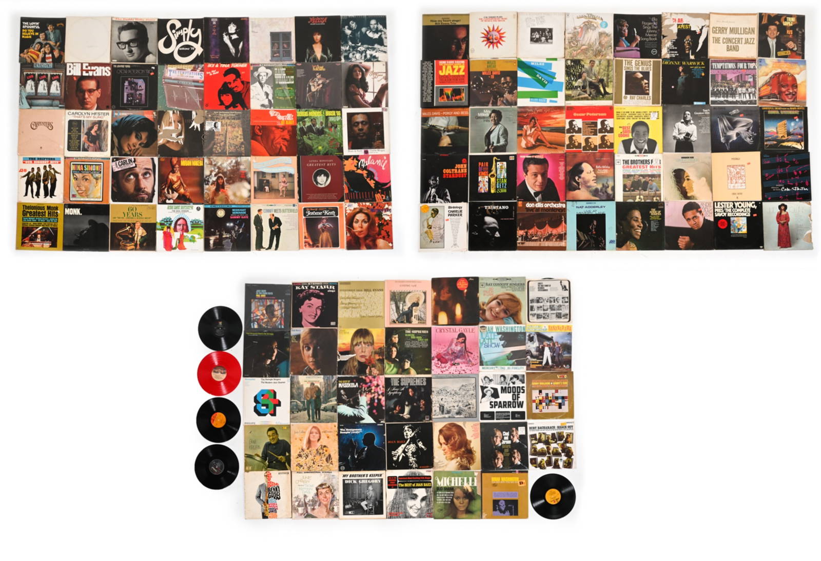 Grouping Of Vintage Vinyl Records Auction