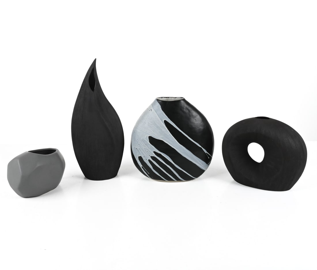 GROUPING OF LARGE CONTEMPORARY CERAMIC VASES (1 of 18)