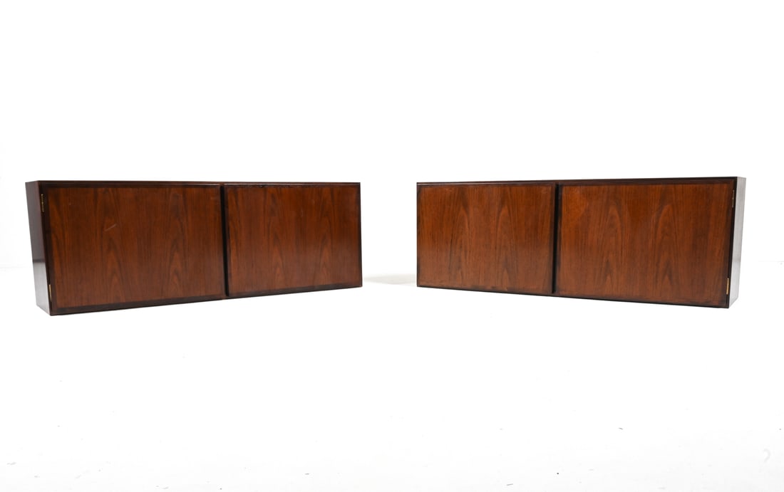 PAIR OF OMANN JUN ROSEWOOD WALL-MOUNTED CABINETS (1 of 16)