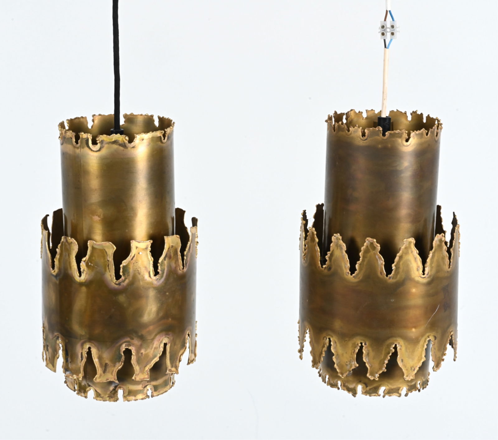 (2) HOLM SORENSEN BRUTALIST TORCH-CUT PENDANTS (1 of 16)