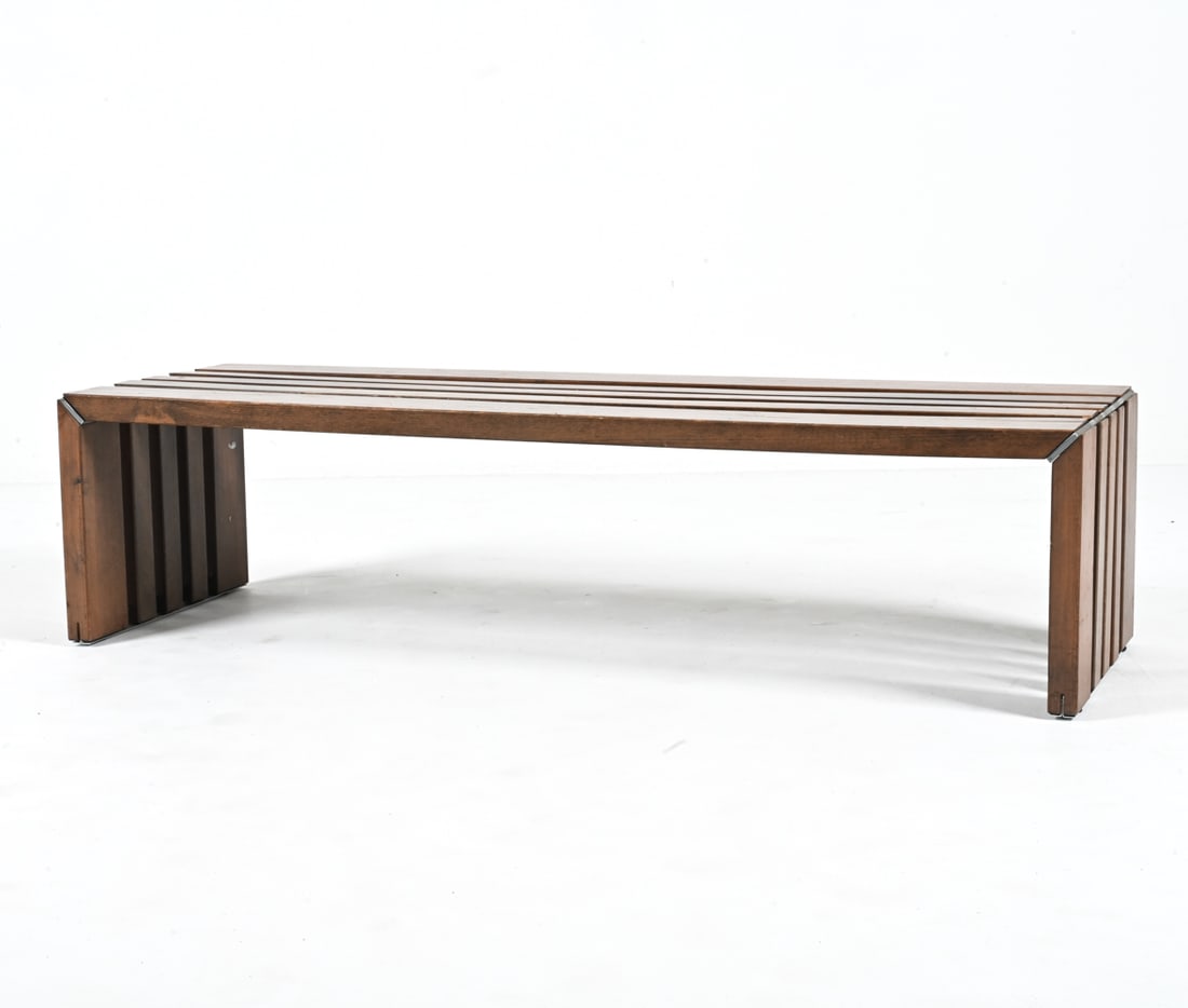 WALTER ANTONIS DUTCH MODERN SLAT BENCH, C. 1960'S (1 of 17)