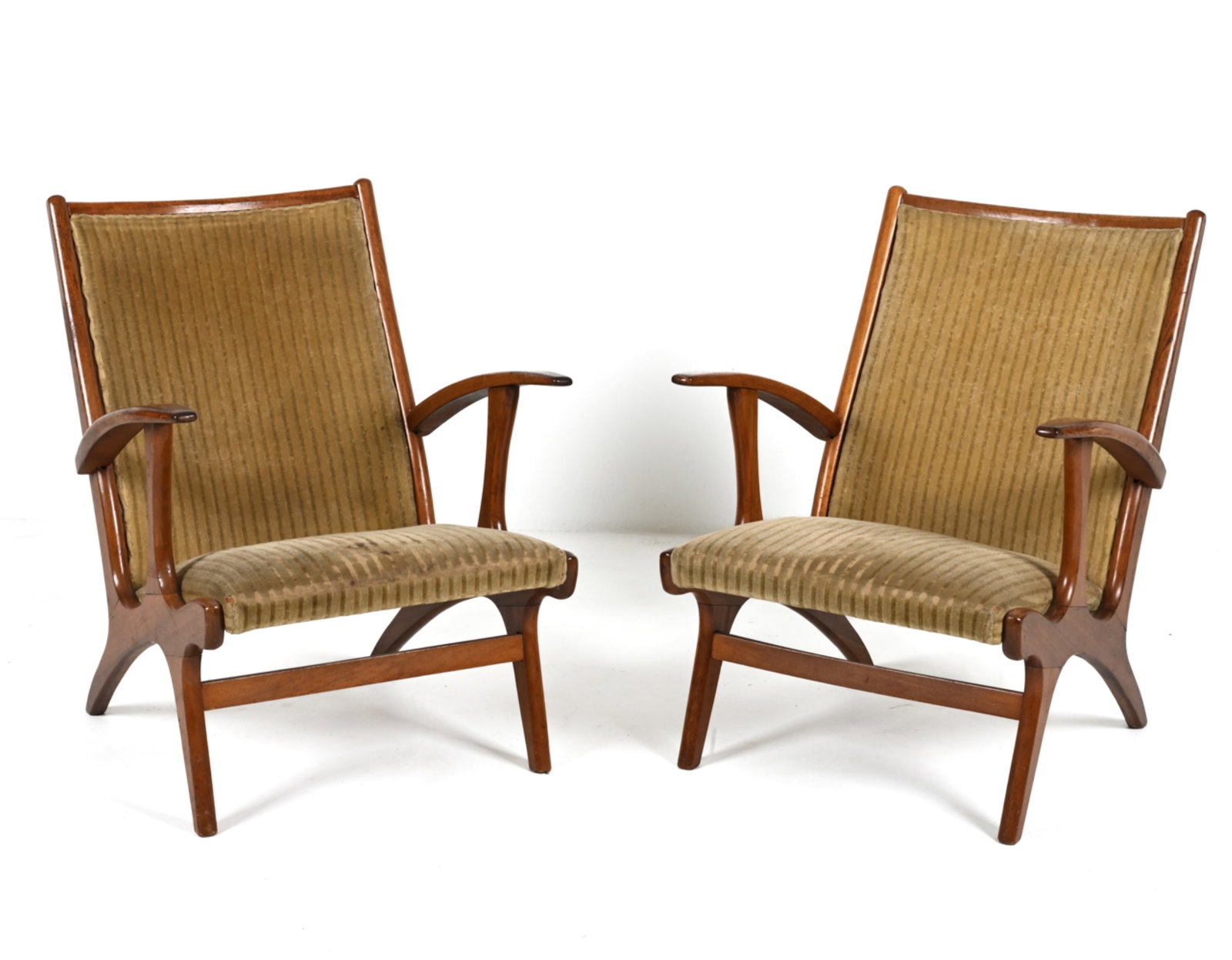 PAIR OF DUTCH ART DECO LOUNGE CHAIRS, C. 1940S (1 of 18)