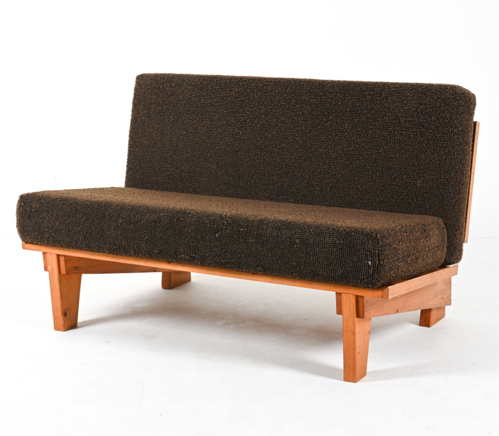 SWEDISH MODERN LOVESEAT IN PINE & BEECH, C. 1970'S (1 of 18)
