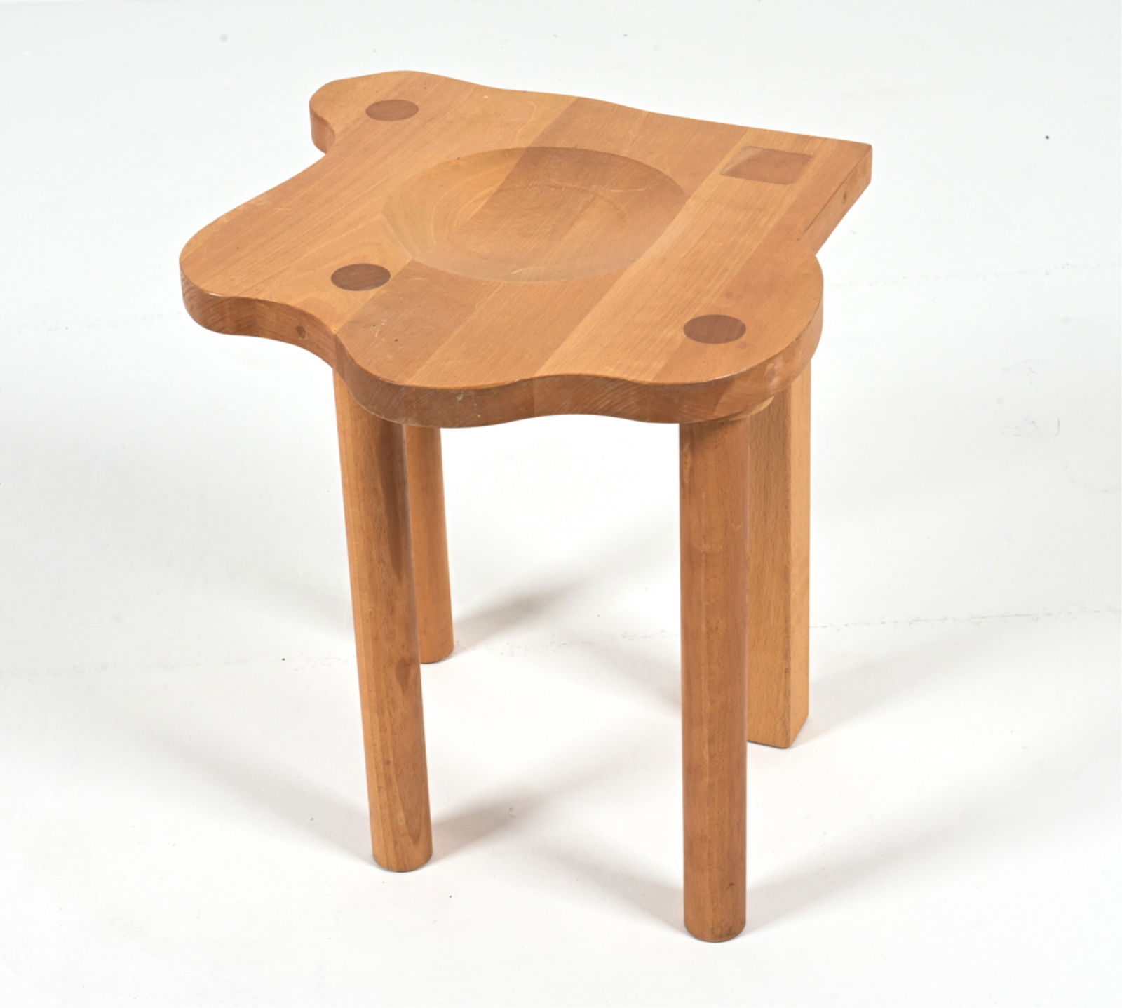 E.R.A. HERBST ORGANIC POSTMODERN BEECH WOOD STOOL (1 of 14)