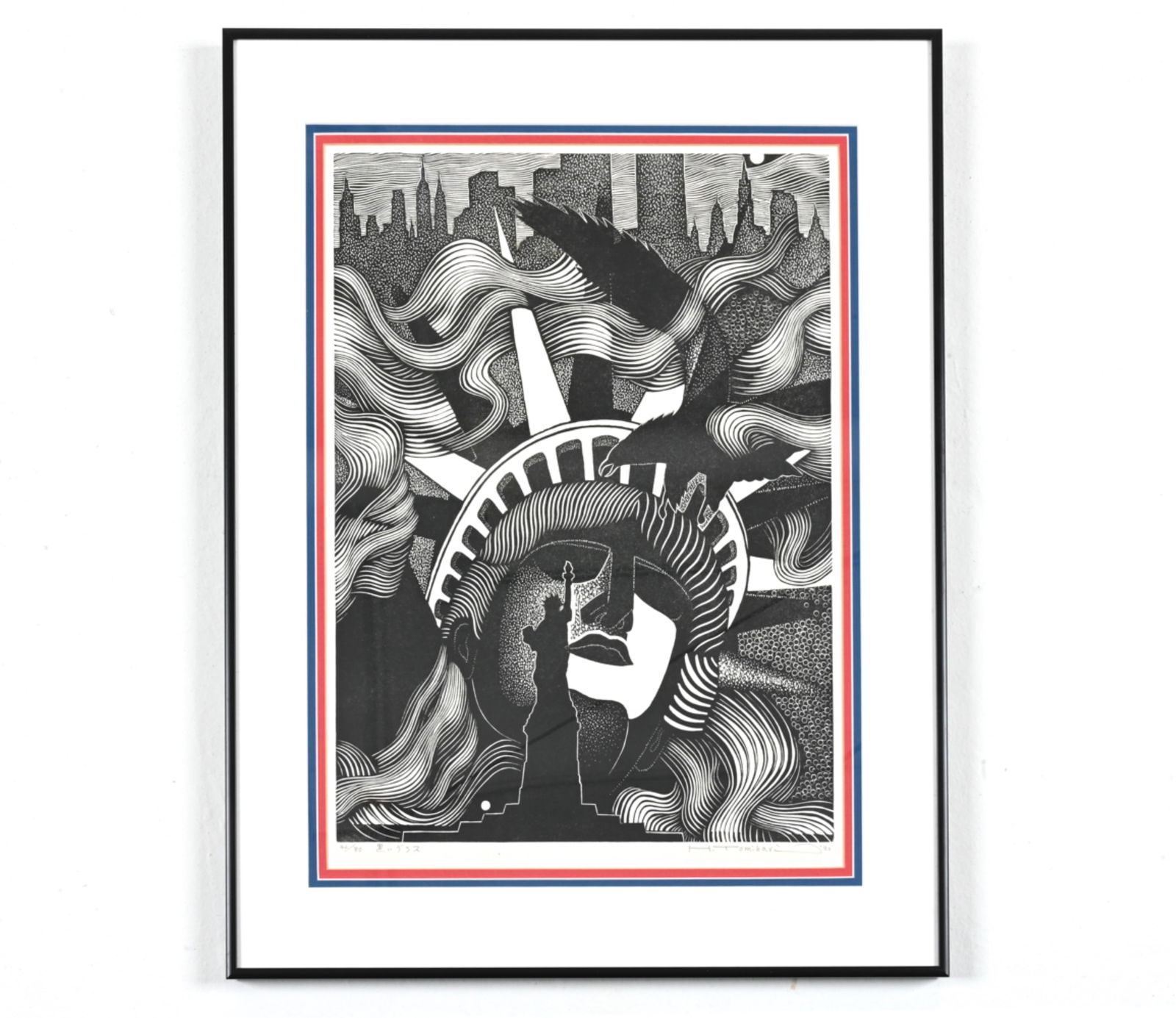 HIROSHI TOMIHARI, JAPANESE (B. 1936) WOODBLOCK (1 of 9)