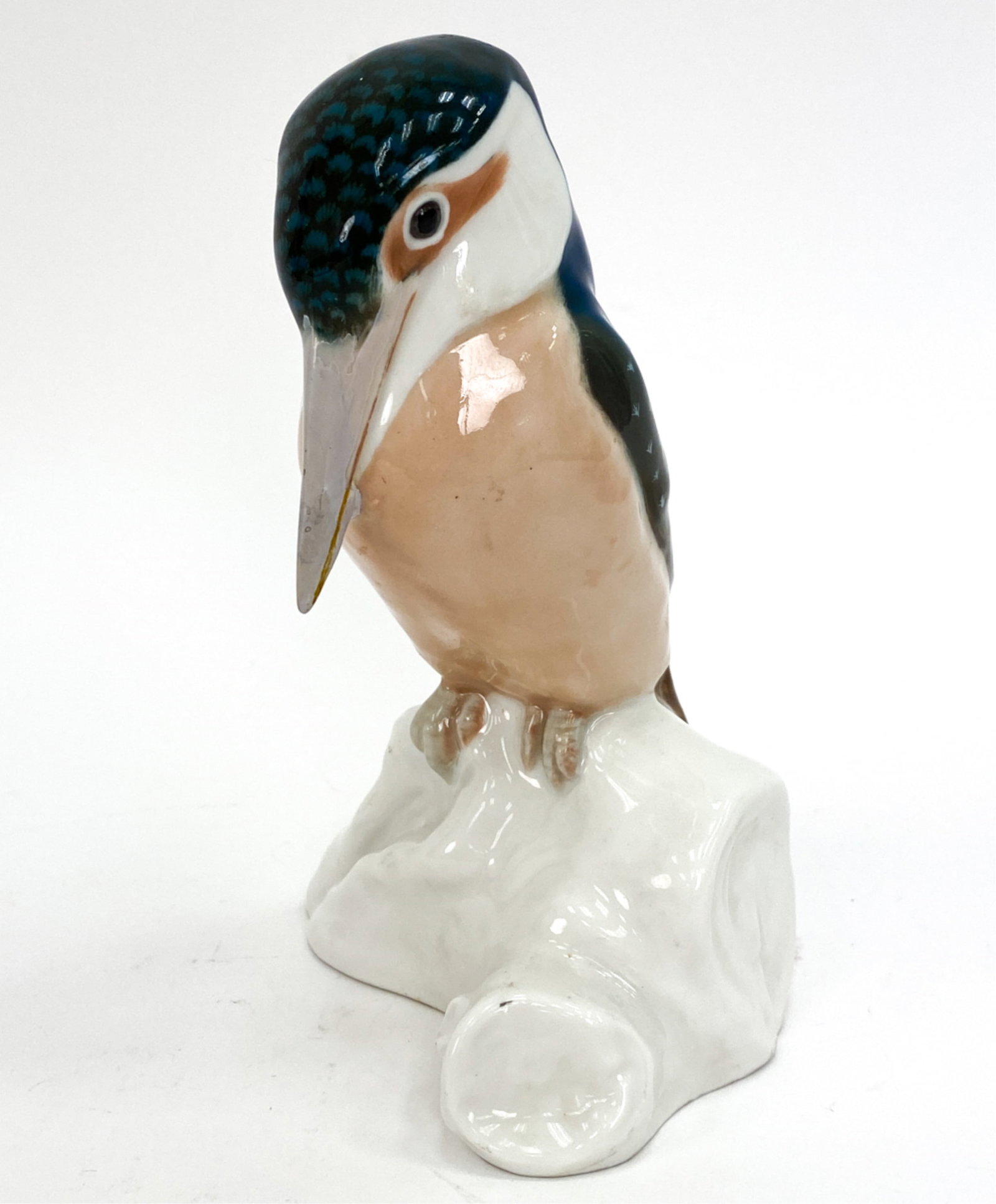 PAUL WALTHER MEISSEN PORCELAIN KINGFISHER BIRD (1 of 10)