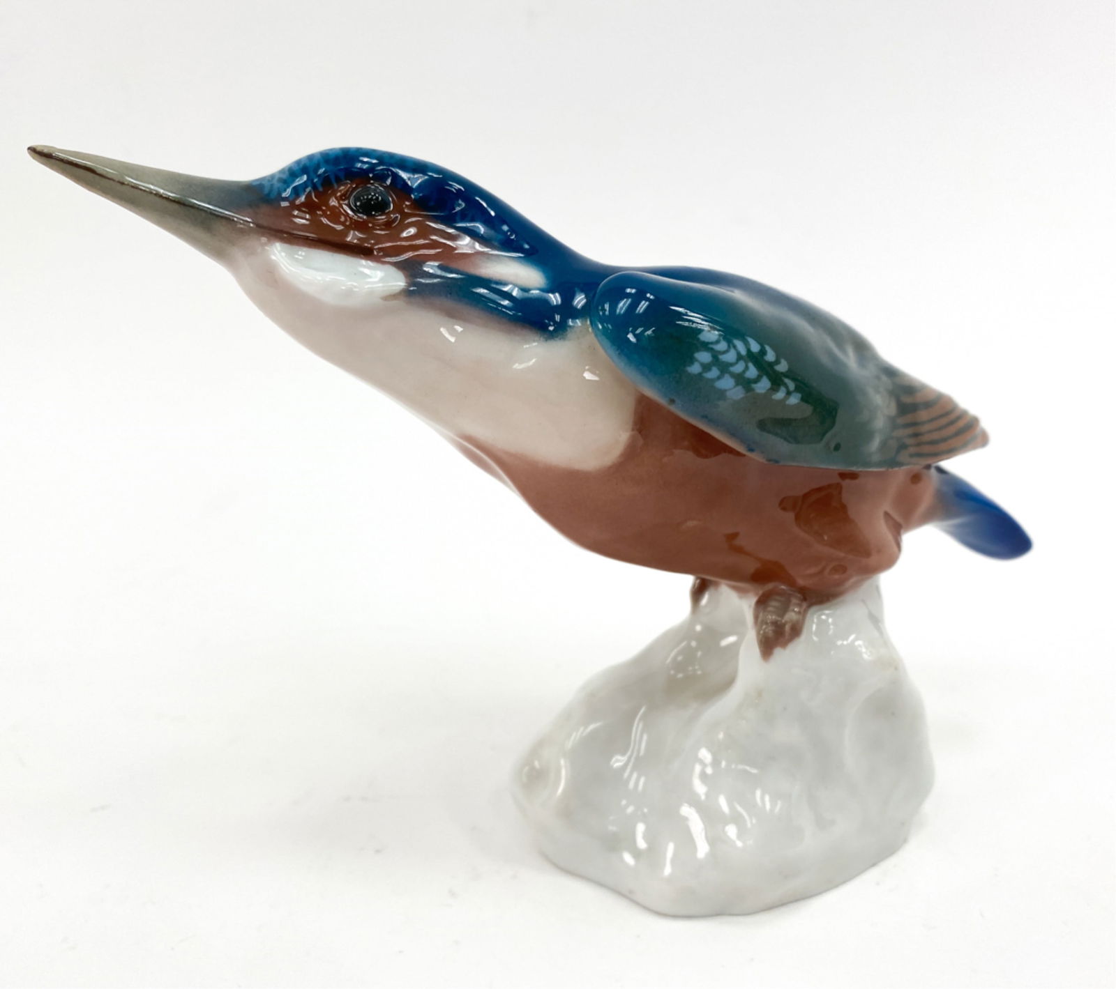PAUL WALTHER MEISSEN PORCELAIN KINGFISHER BIRD (1 of 11)