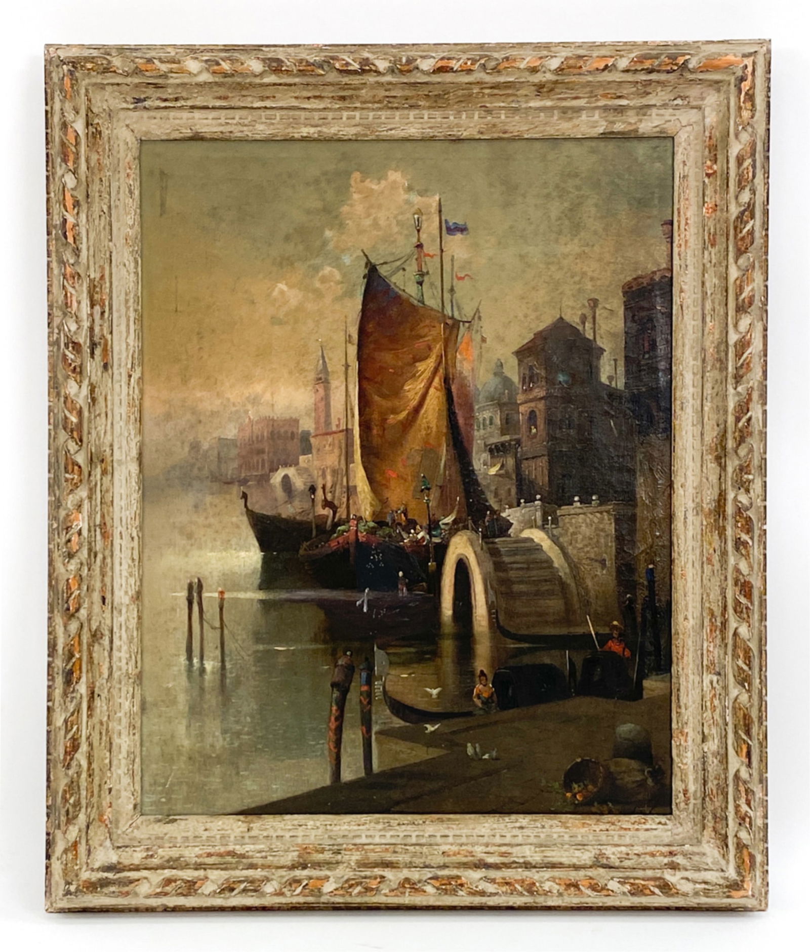 19TH CENTURY VIEW OF VENICE O/C (1 of 8)