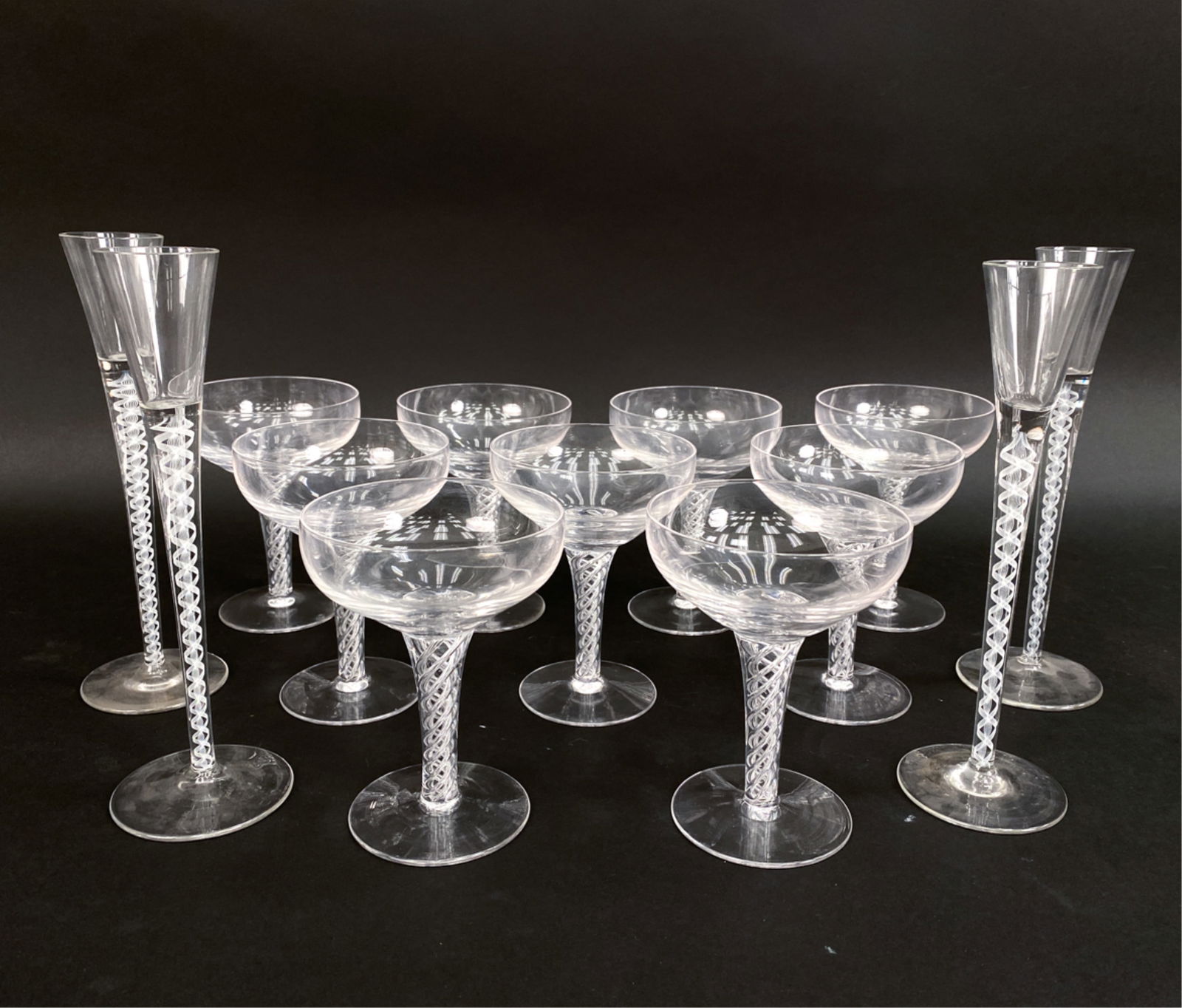 GROUP OF CLEAR GLASS STEMWARE INCL. STUART (1 of 5)