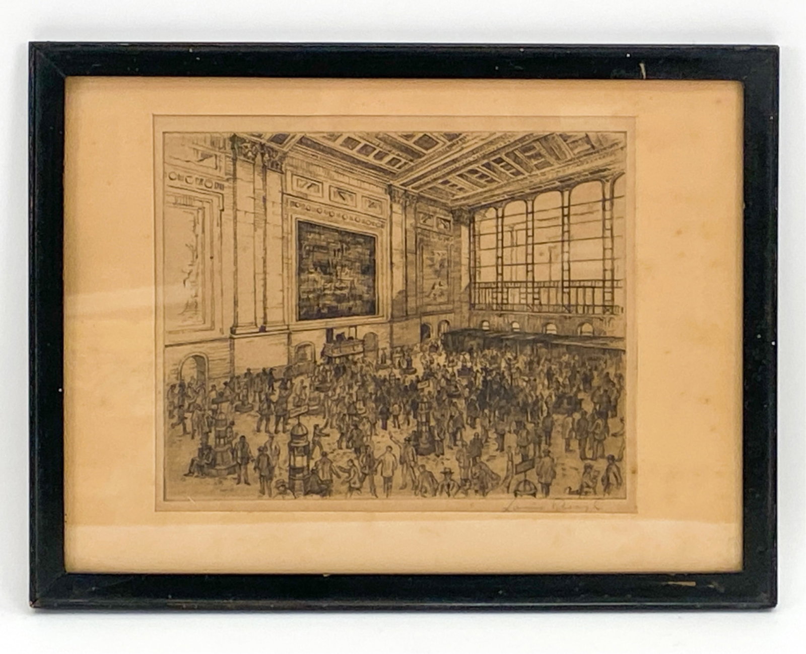 LOUIS RUYAL (B. 1870) ETCHING STOCK EXCHANGE (1 of 4)