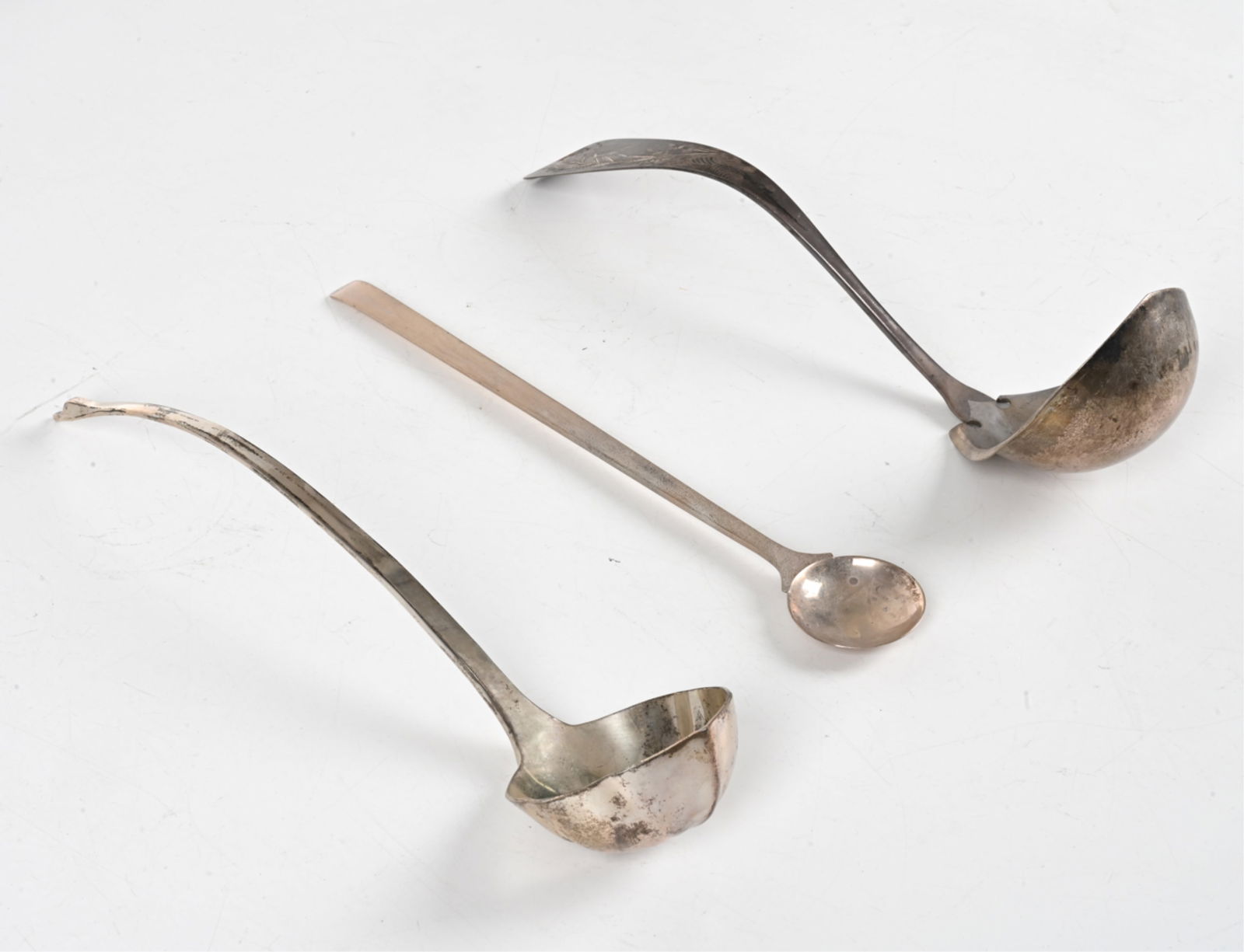 (3) STERLING SILVER SERVING SPOONS, LADLES (1 of 19)
