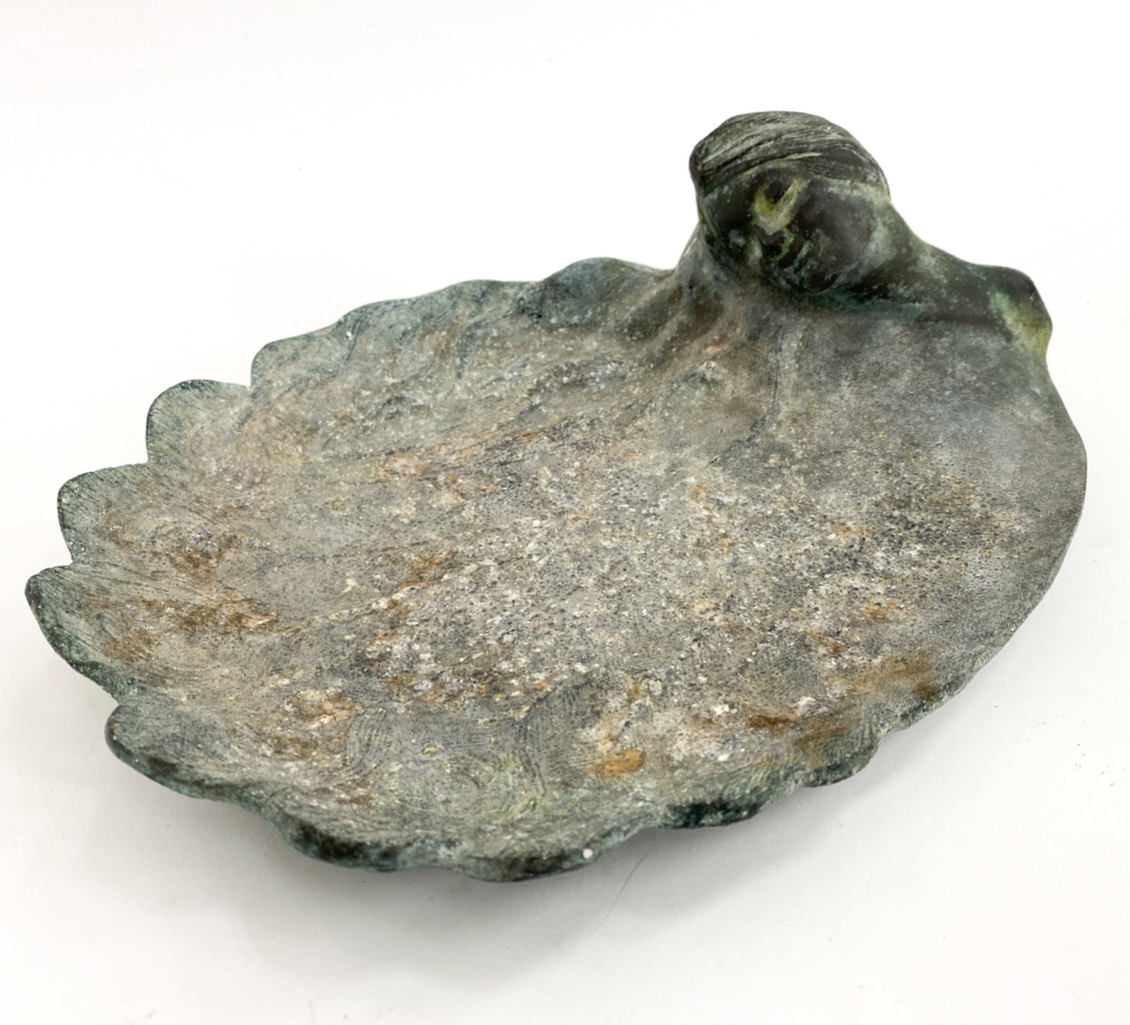 JENNINGS BROTHERS ART NOUVEAU FEMALE PEACOCK DISH (1 of 13)