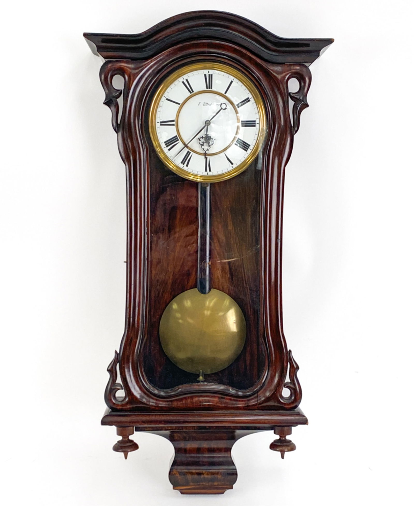 19TH C. MAHOGANY CASED WALL CLOCK (1 of 14)