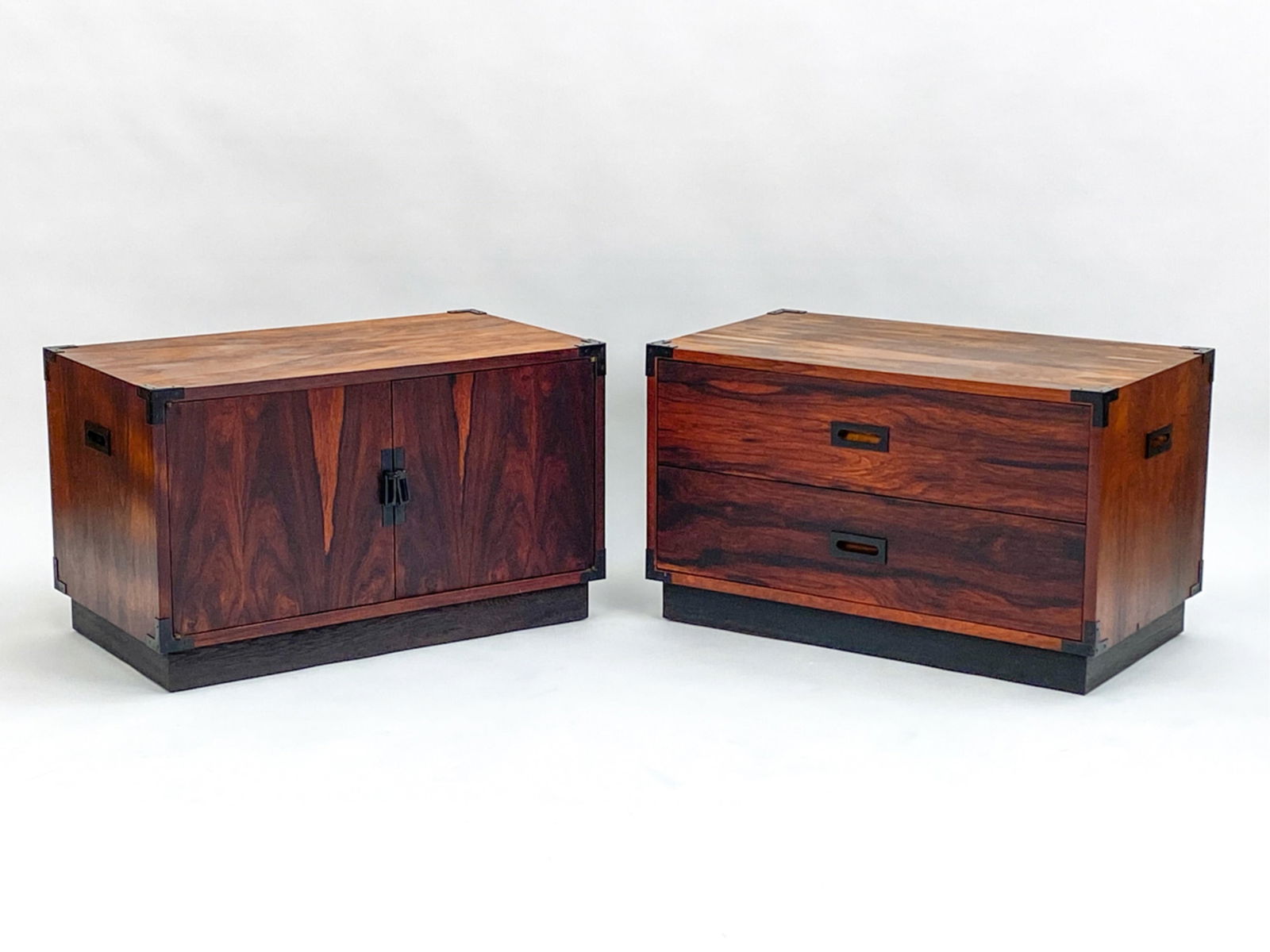 PAIR OF MODERN ROSEWOOD CHESTS (1 of 13)