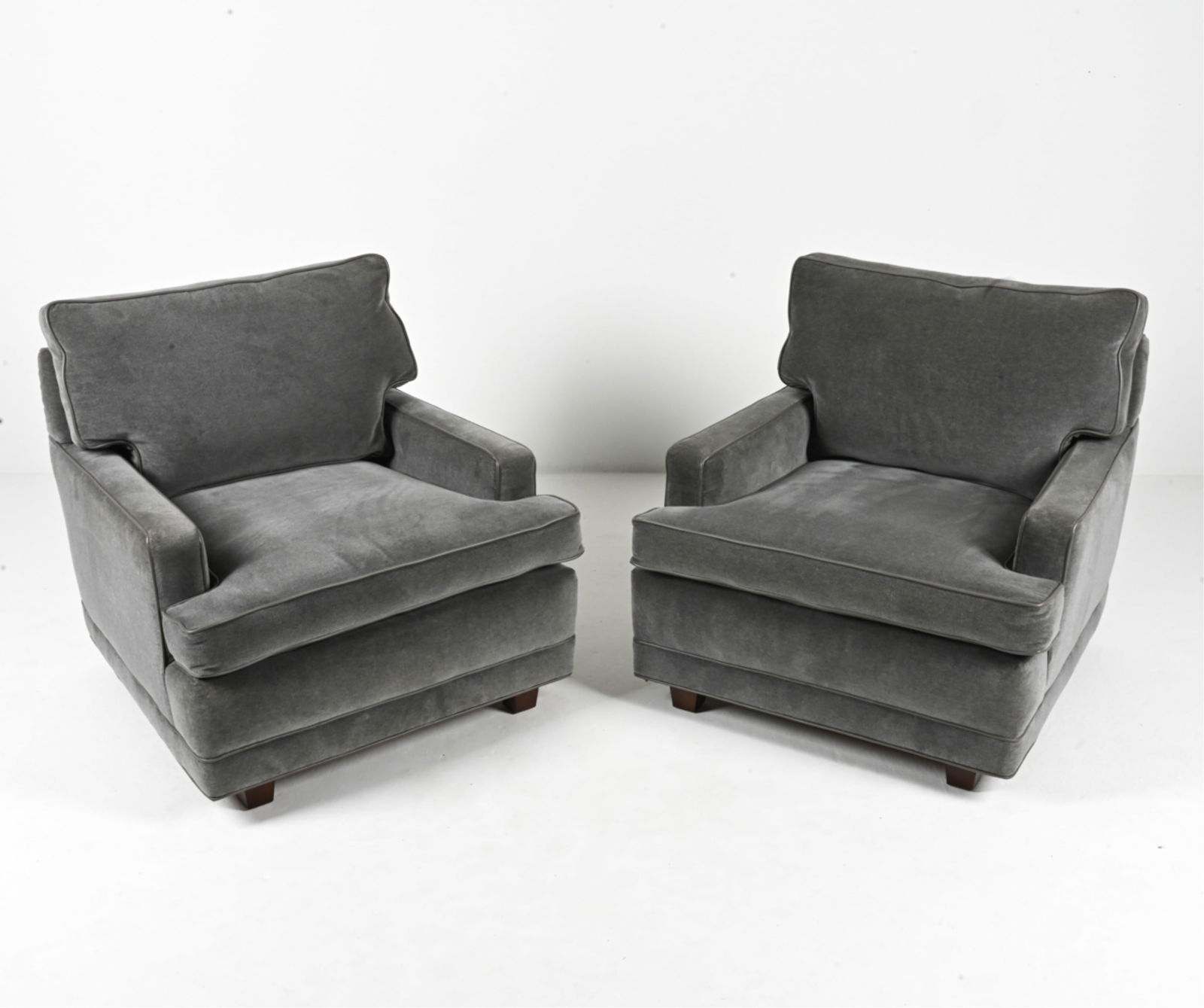 PAIR OF CLUB CHAIRS, MANNER OF EDWARD WORMLEY (1 of 17)