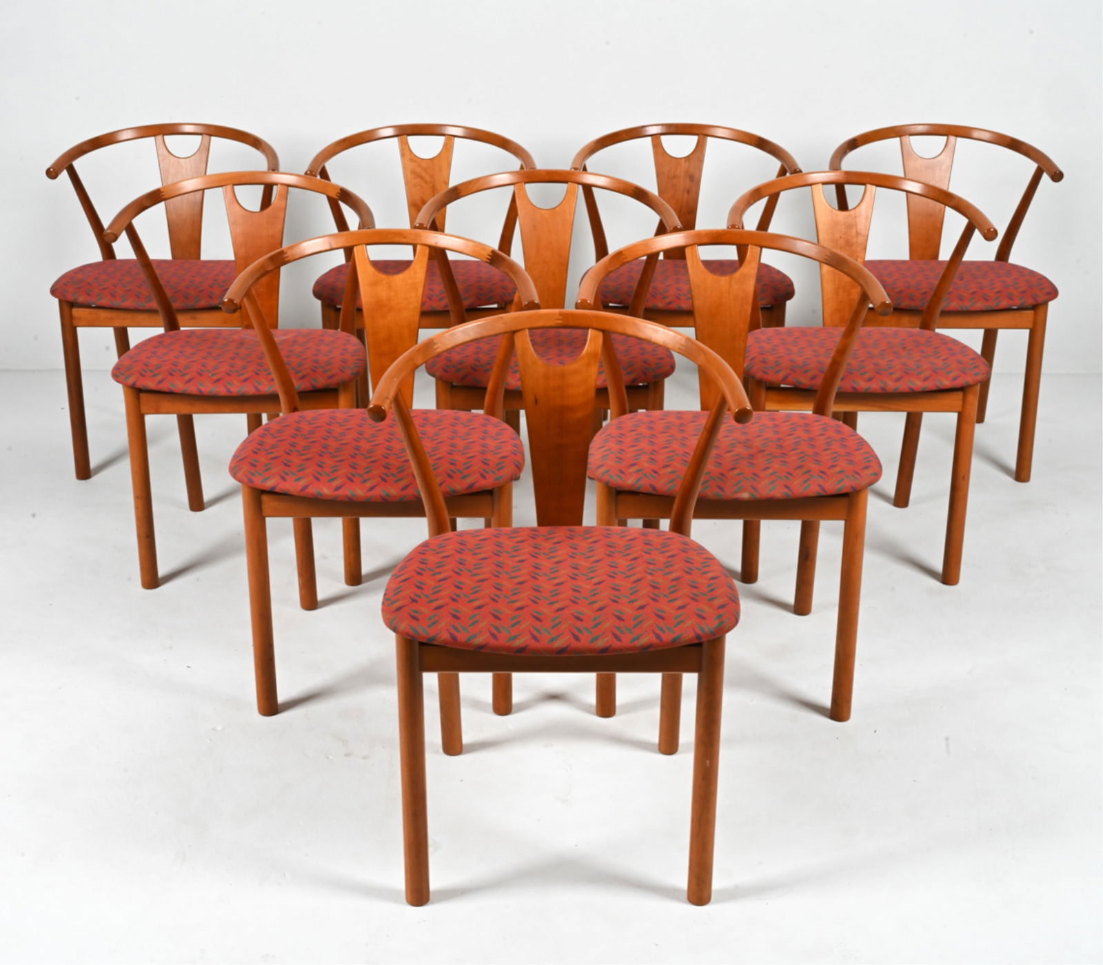(10) KARL HOFFER-LARSEN CHERRY WISHBONE CHAIRS (1 of 19)