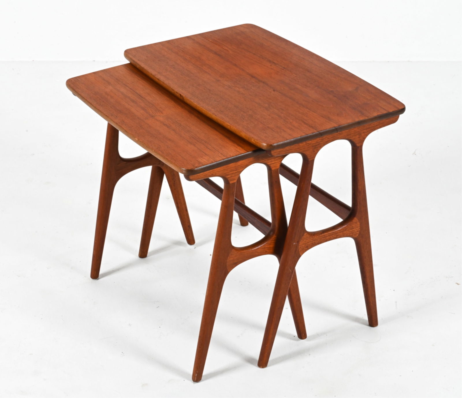 (2) ATTR. ERLING TORVITS TEAK NESTING TABLES (1 of 15)