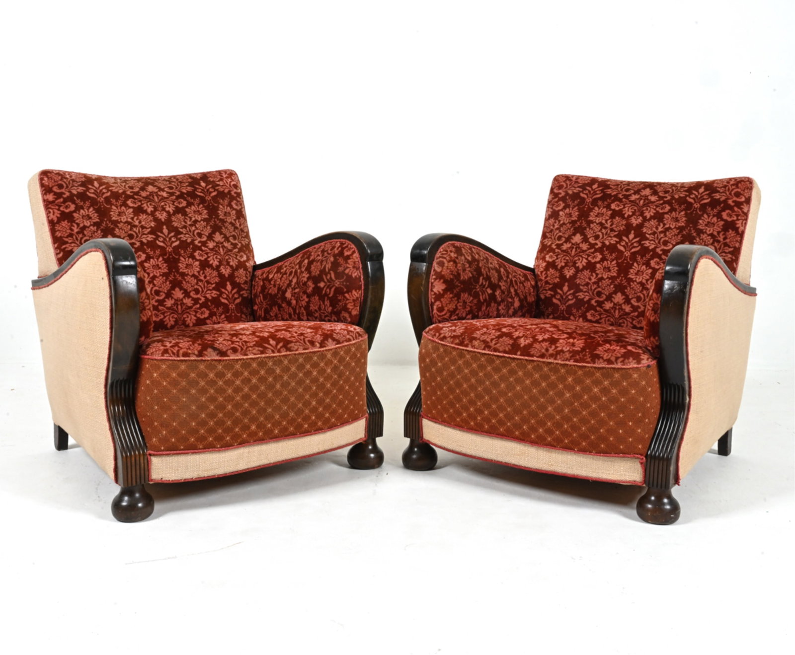 PAIR OF DANISH ART DECO CLUB CHAIRS, C. 1940'S (1 of 18)