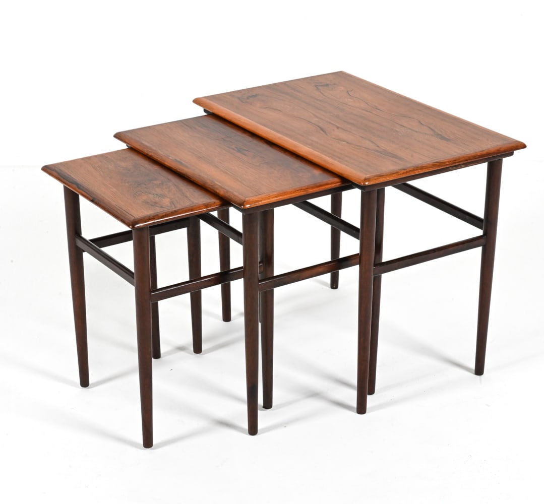 (3) KAI KRISTIANSEN ROSEWOOD NESTING TABLES (1 of 19)