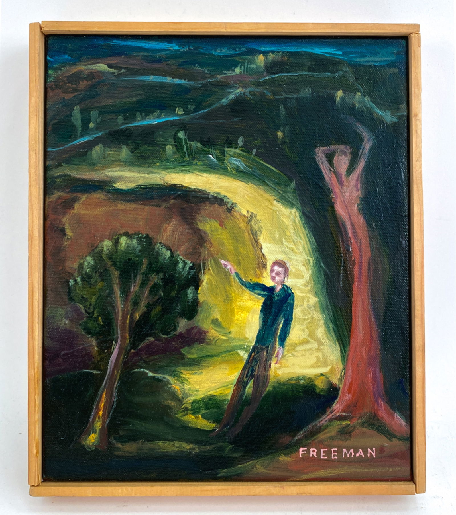 HERM FREEMAN (20TH C.) ACRYLIC ON CANVAS (1 of 7)