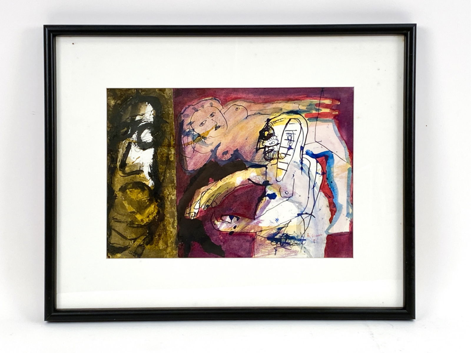 OUTSIDER ART MIXED MEDIA W/ COLLAGE (1 of 7)