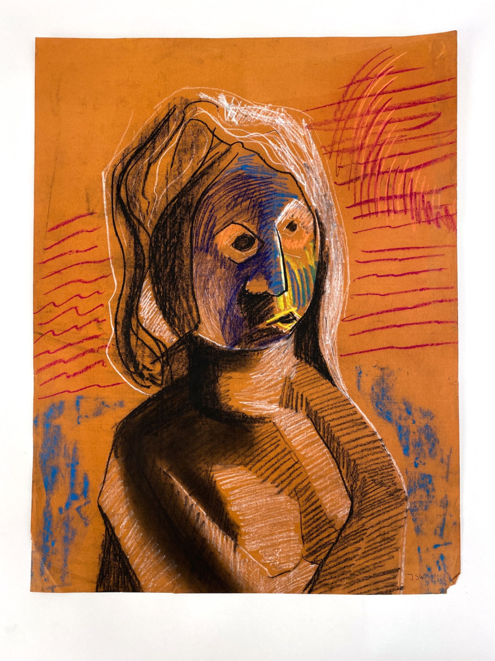 JAN SIERTS WIERENGA ABSTRACT PASTEL PORTRAIT (1 of 5)