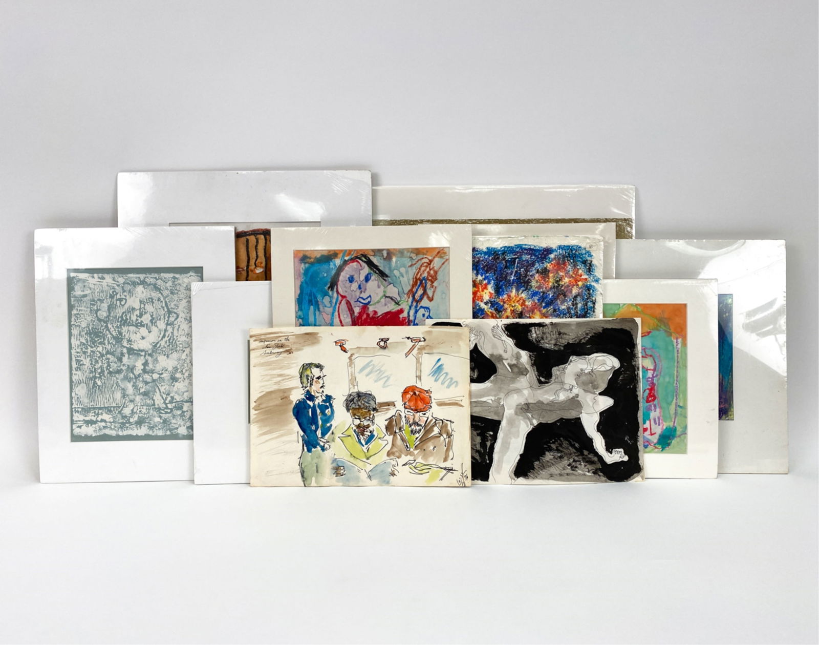 (11) VARIOUS OUTSIDER ART WORKS ON PAPER (1 of 18)