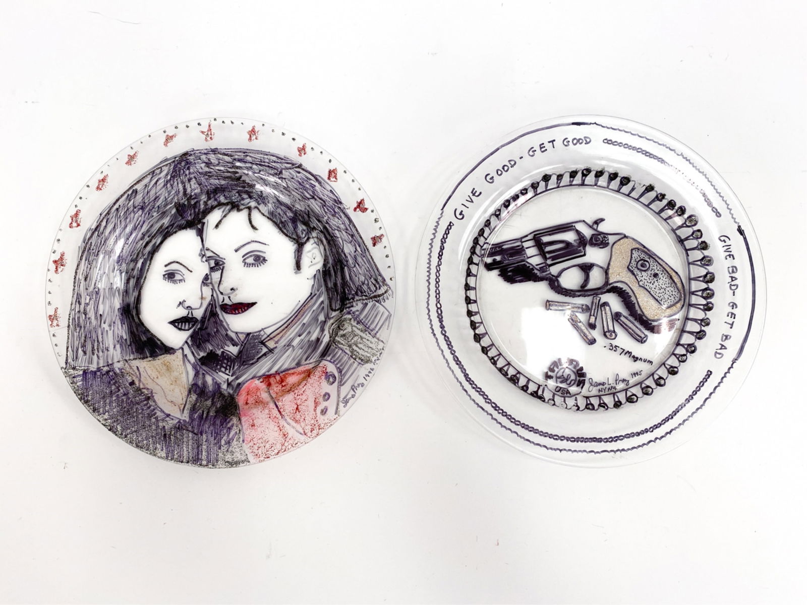 (2) JAMES PREZ, NEW YORK (20TH C.) PAINTED PLATES (1 of 11)