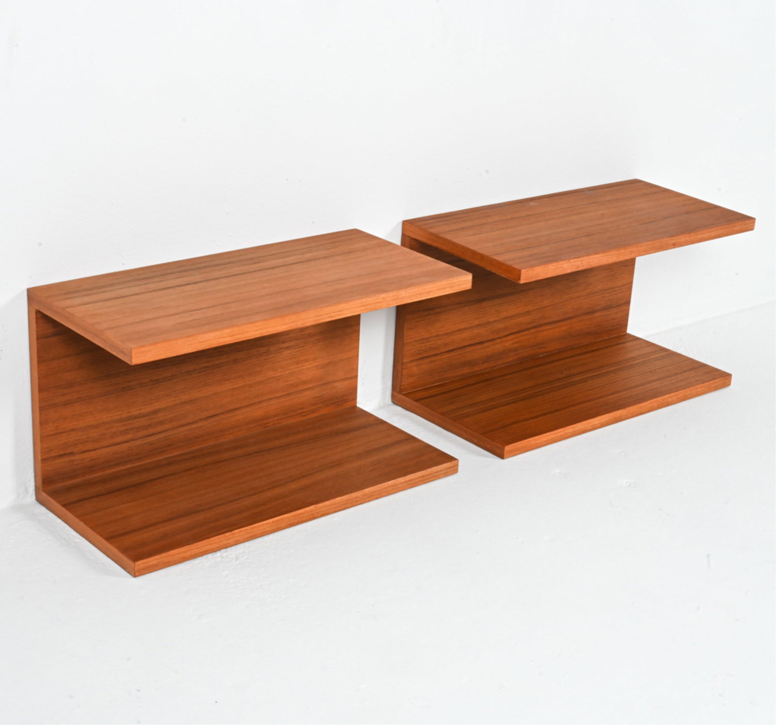 (2) WALTER WIRZ WILHELM RENZ TEAK FLOATING SHELVES (1 of 20)