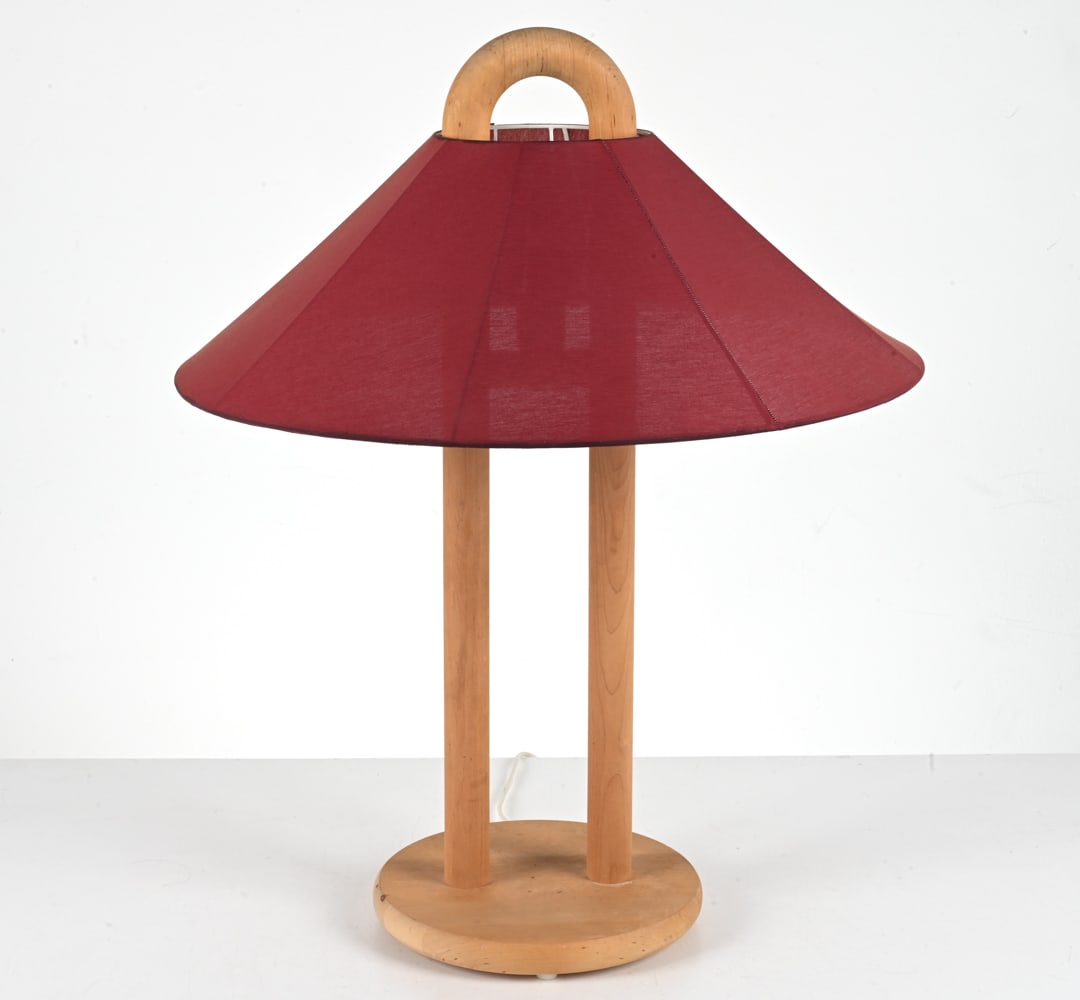 DANISH MODERN BEECH TABLE LAMP BY +LYS (1 of 17)