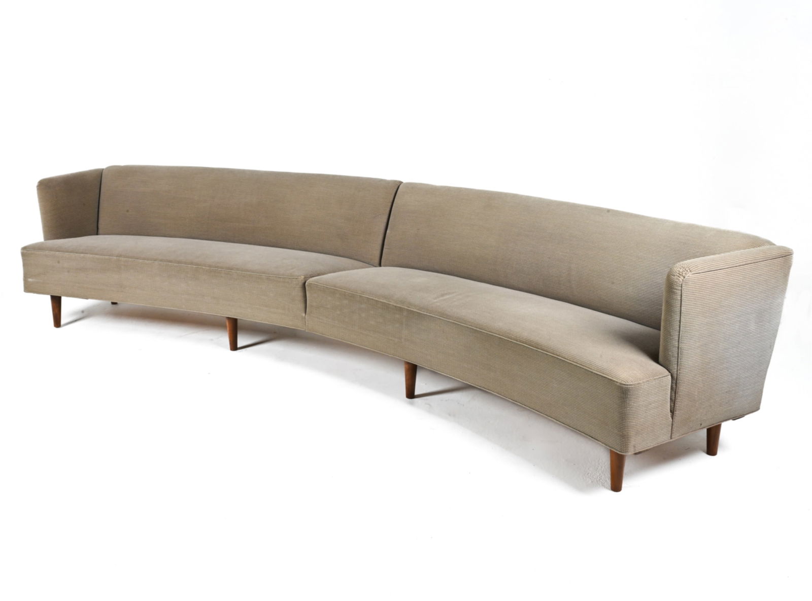 RARE SCANDINAVIAN CURVED SECTIONAL SOFA, C. 1950'S (1 of 20)