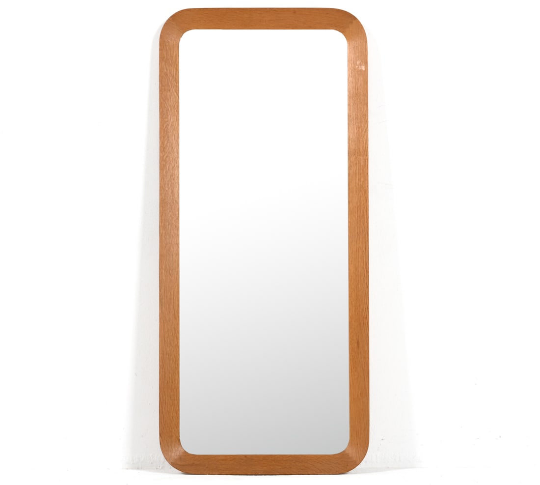 GLAS & TRA SWEDISH OAK WALL MIRROR, C. 1963 (1 of 18)
