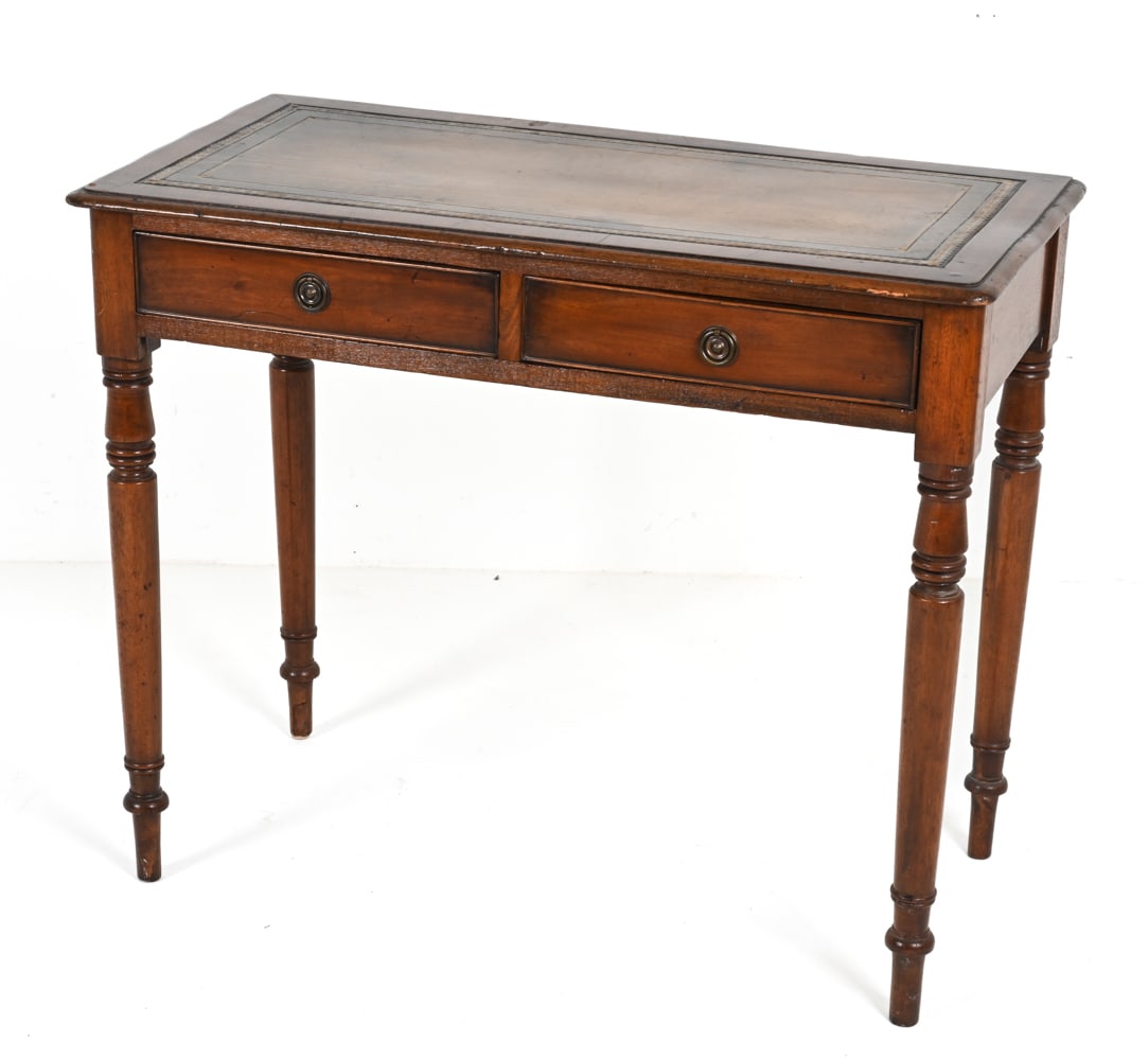 EDWARDIAN LEATHER-TOP PETITE WRITING TABLE (1 of 19)