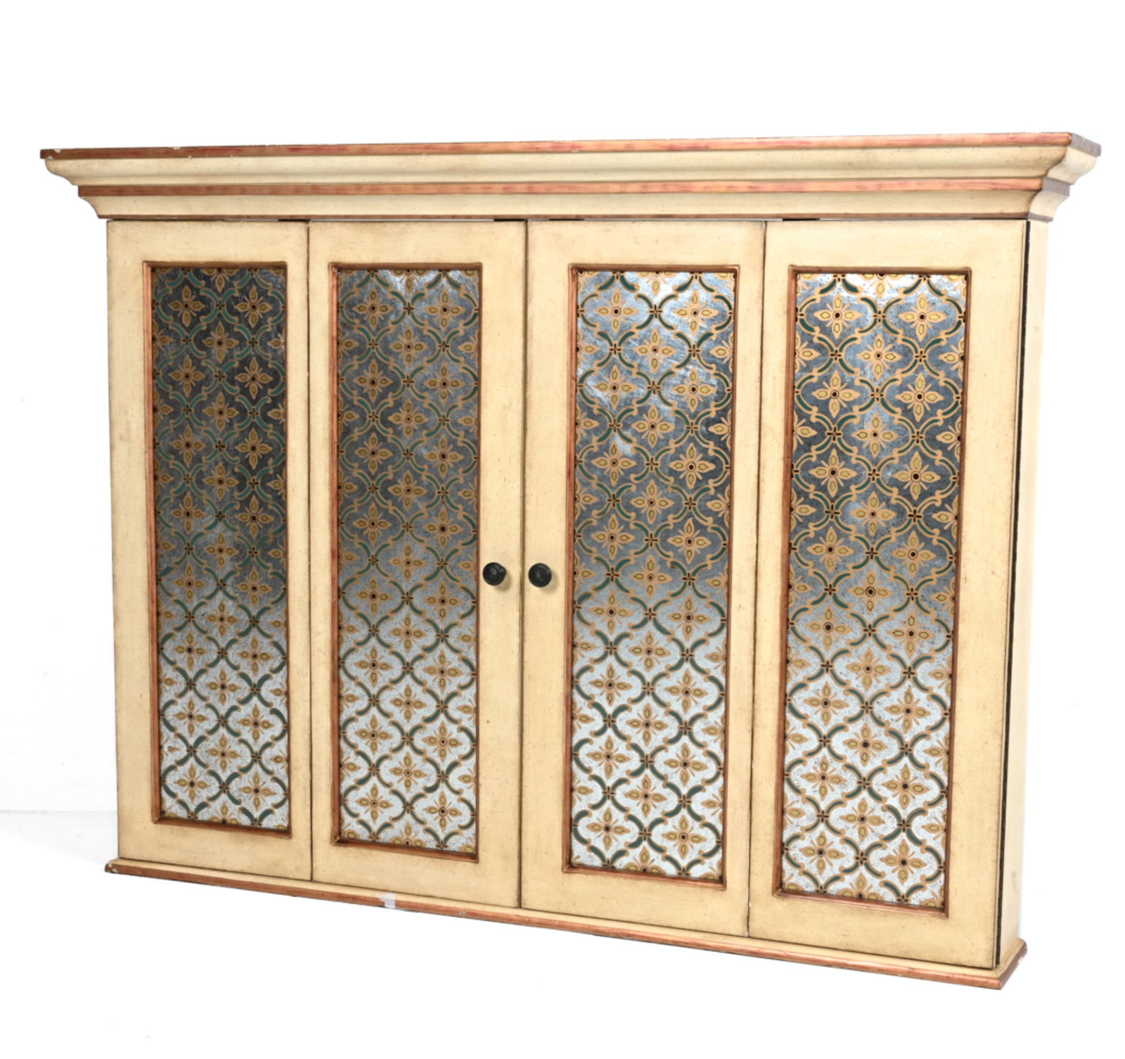 CHELSEA HOUSE REVERSE-PAINTED GLASS TV CABINET (1 of 19)