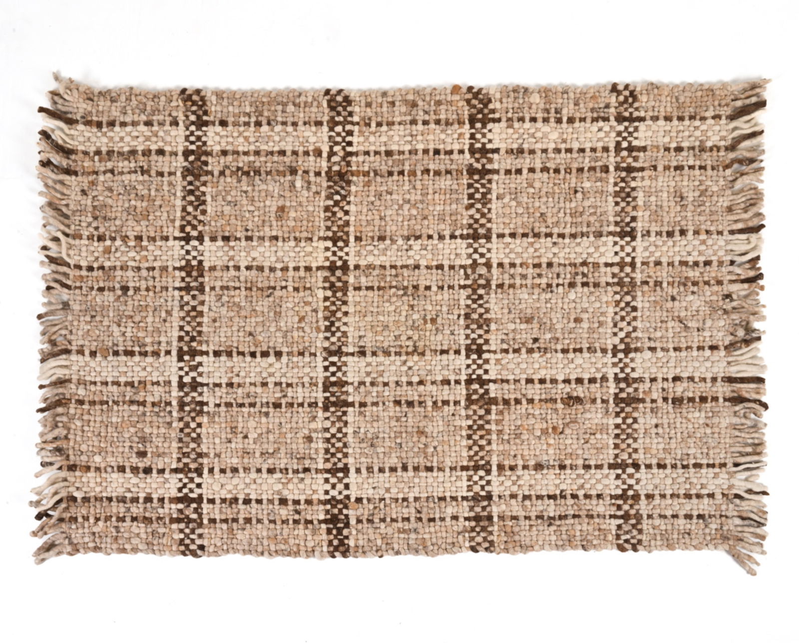 MID-CENTURY HAND-WOVEN WOOL AREA RUG (1 of 8)
