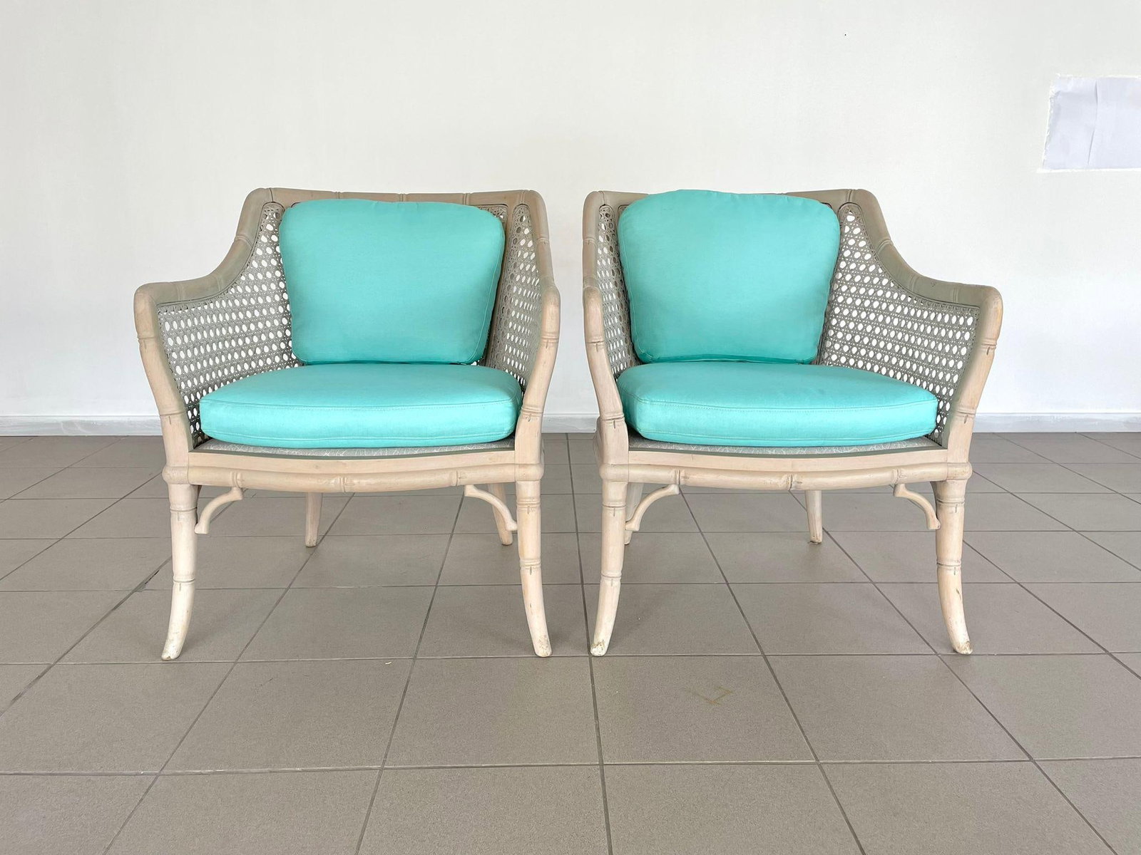 MID-CENTURY FRENCH RIVIERA CANE BAMBOO CHAIRS (1 of 12)