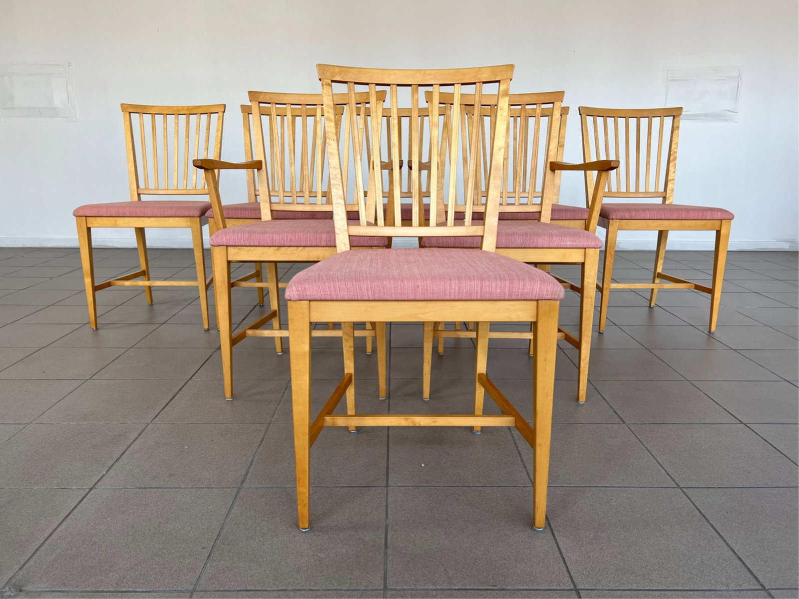 (8) DINING CHAIRS BY CARL MALMSTEN FOR STOLAB (1 of 9)