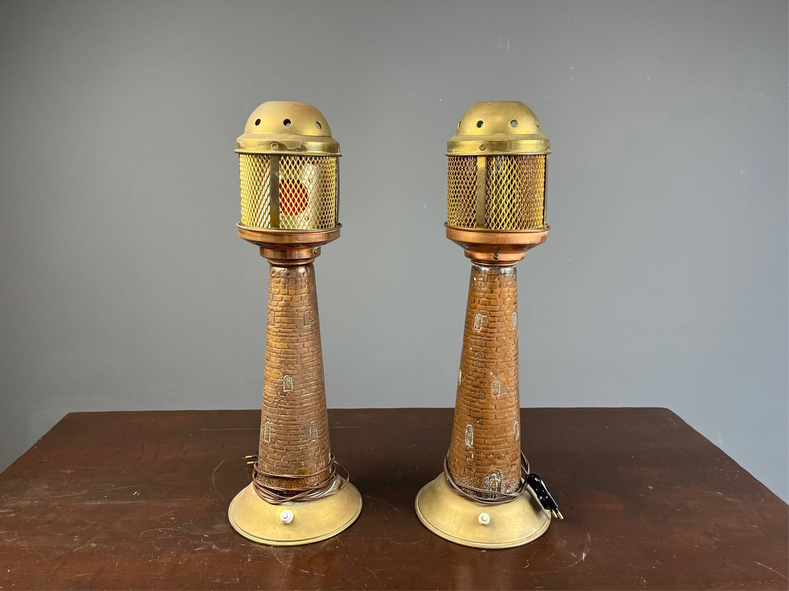 PAIR OF VINTAGE LIGHTHOUSE LAMPS (1 of 10)