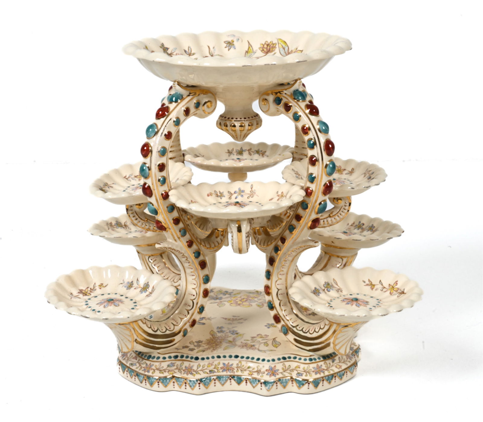 RARE IGNAZ FISCHER BUDAPEST CERAMIC CENTERPIECE (1 of 17)