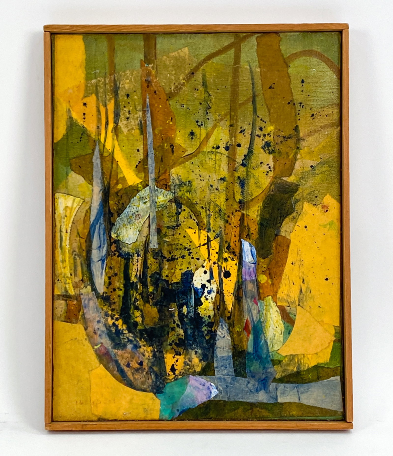 MODERNIST ABSTRACT MIXED MEDIA ON CANVAS (1 of 5)