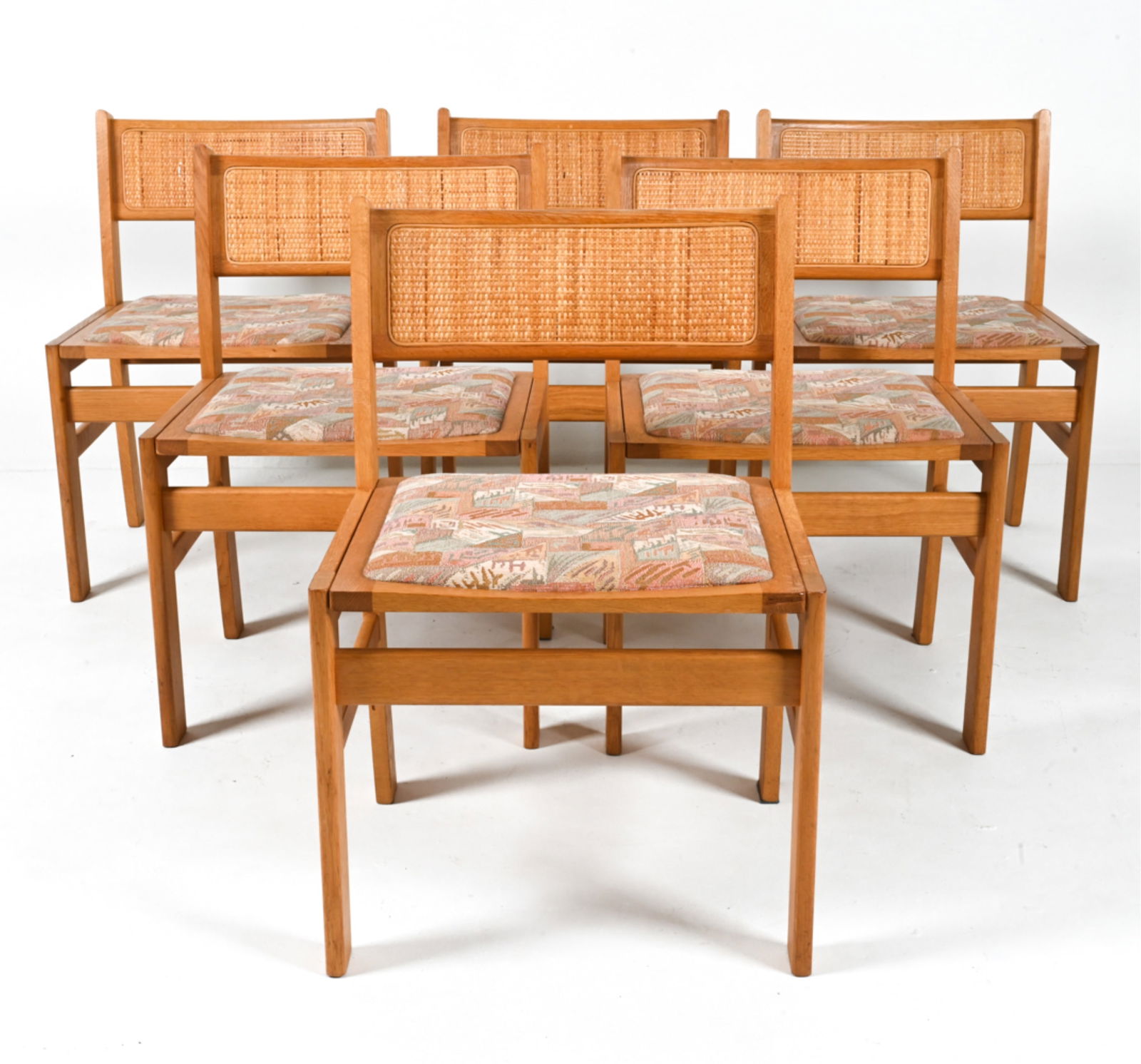 (6) KURT OSTERVIG-STYLE OAK & CANE DINING CHAIRS (1 of 18)