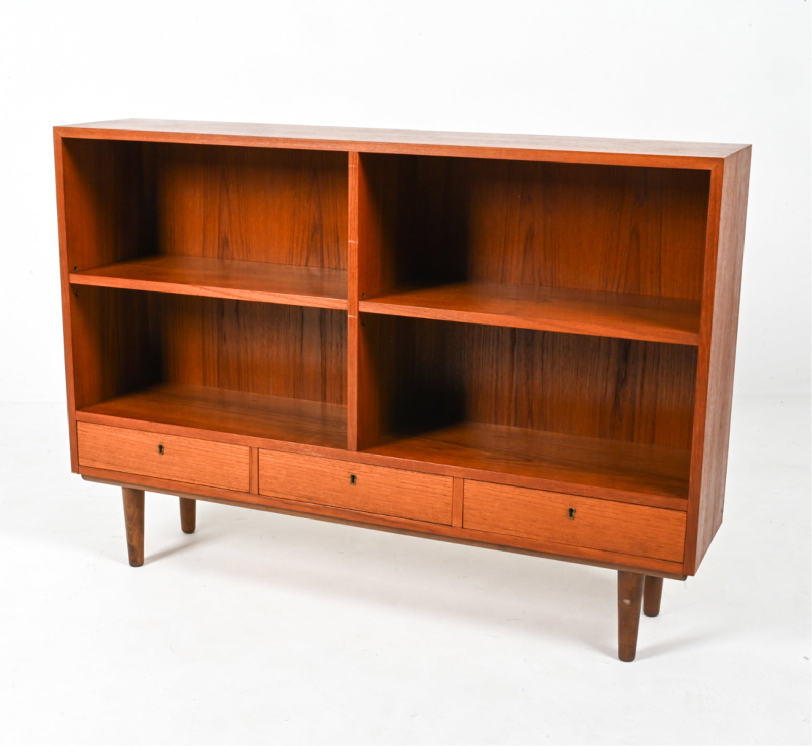 DANISH MID-CENTURY TEAK BOOKCASE, C. 1960'S (1 of 19)