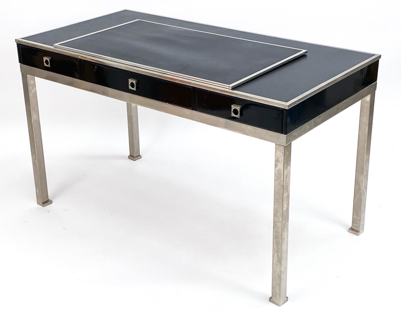 GUY LEFEVRE MAISON JANSEN CHROME & LEATHER DESK (1 of 16)
